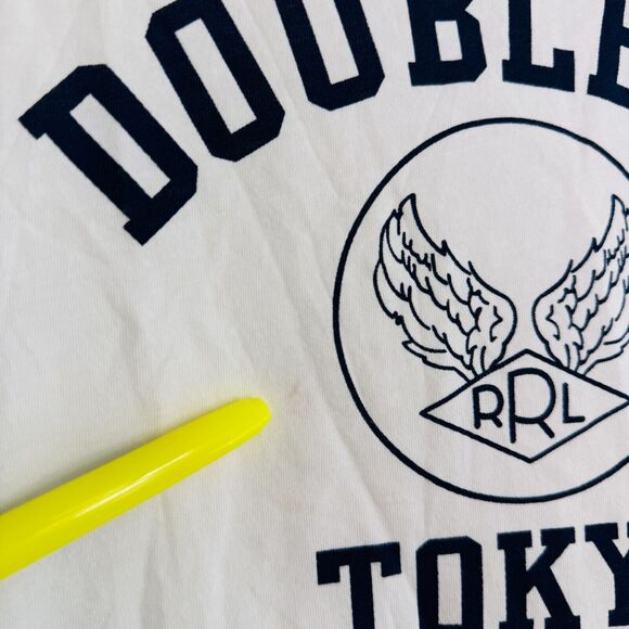 RRL Shirt Mens XS Double RL Tokyo Logo Crewneck Tee Tshirt Ralph Lauren Casual - Picture 6 of 9